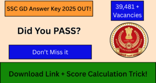SSC GD Answer Key 2025