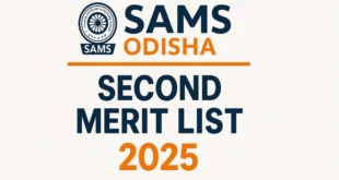 sams odisha second selection merit list